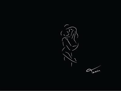 Sexy Female Silhouette Outline