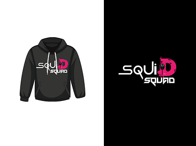 Squid Game Hoodie Design black creative graphic design hoodie hoodie design minimal nice professional squid squidgame tshirt