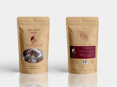 Tea Pouch Packaging Design design elegant label design minimal premium product packaging