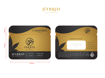 Cannabis Small Pouch Label Design branding design elegant label design minimal premium product packaging