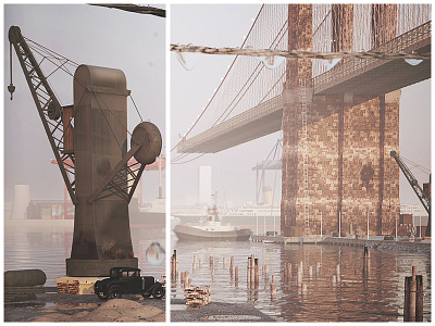 Brooklyn Bridge 3d bridge brooklyn graphic model vray