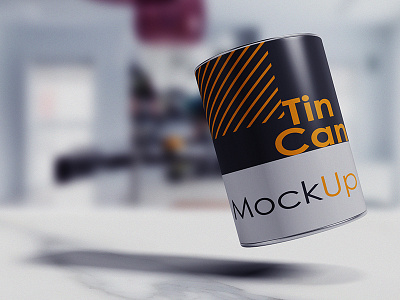 Tin Can Mockup (Free Sample) can tube candy packaging case cover food freshness health household kitchen metal