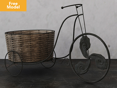 Old Antique Bicycles 3d 3dmax 3ds antique bicycle model old vray