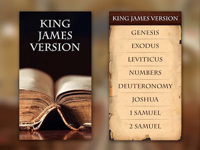 King James Version - Bible Android app design