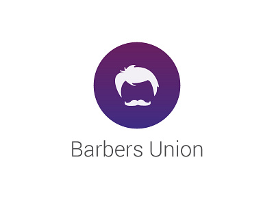 Barbers Union barber beard logo mustache ny