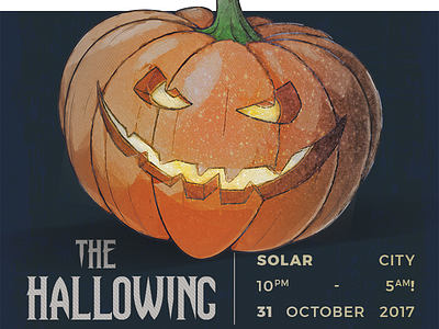 The Hallowing - Halloween Flyer all hallows eve digital evil flyer halloween light october orange print scary