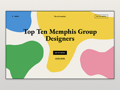 Some Memphis Group Inspiration art artwork colorful concept design details figma flat interface ui web webdesign website website design