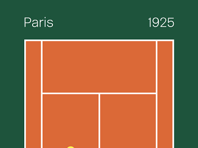 Paris 1925 (Roland Garros) line line art minimal paris poster roland garros sport tennis