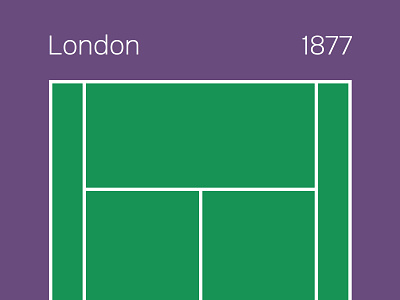 London 1877 (Wimbledon) line line art london minimal poster sport tennis wimbledon