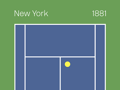 New York 1881 (Us Open) line line art minimal new york poster sport tennis us open
