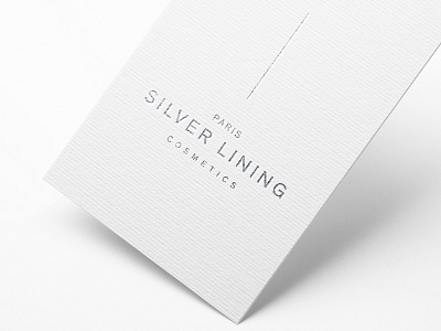 Silver Lining Cosmetics card cosmetics line minimal paris silver