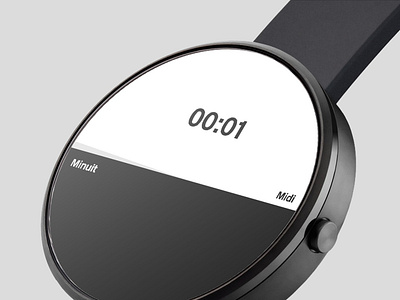 Bwth black black white clock concept timer watch