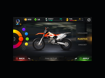 TiMX Mobile Game Ui mobileui motocross uiux