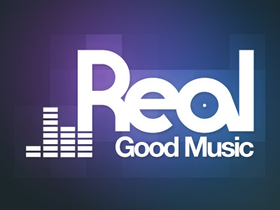 RealGoodMusic Logo equaliser logo music record vector