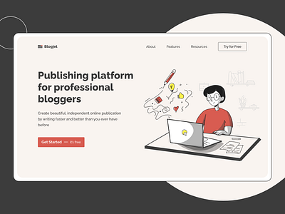 Blogging Platform blog blogging design landing page design ui ux webdesign website