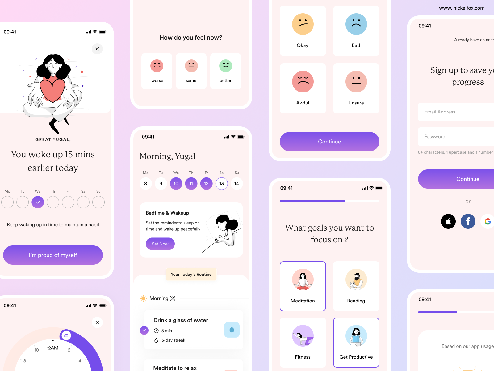 Habit Tracker App By Yugal Mahajan For Nickelfox UI UX Design On Dribbble