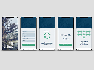 Trip & Plant app app concept design ui