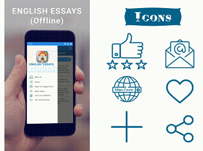 English Essays Offline App-Icons app design icon ui