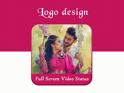 Full Screen Video Status logo app design icon logo