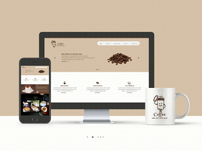 Coffee Web template branding design web website