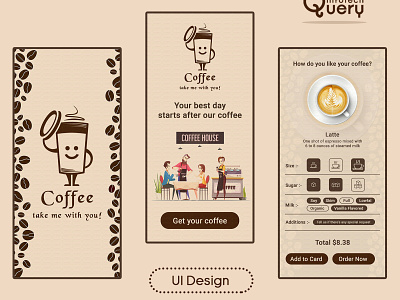 Coffee UI Design app branding design ui