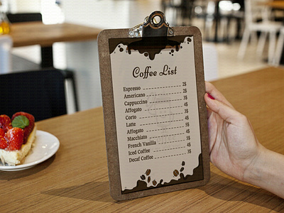 Coffee Menu Card design branding design