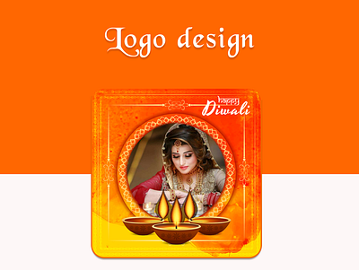 Happy Diwali Photo Frame app branding design icon logo ui