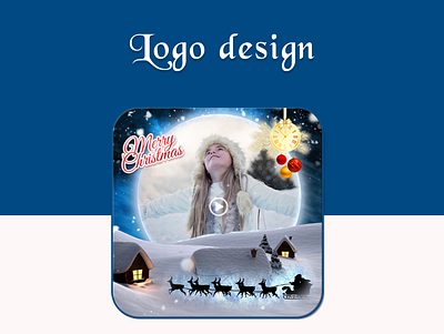 Christmas Video Maker app branding design icon logo ui