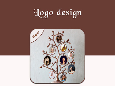 Tree Photo Collage app branding design icon logo ui