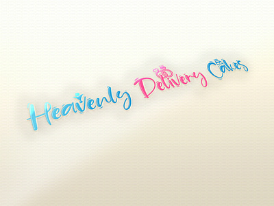 Heavenly Delivery Cakes Logo branding design icon illustrator logo photoshop typography