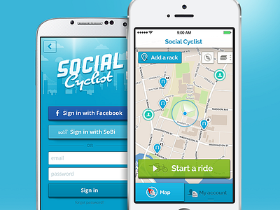 Social Cyclist android app bike cycling cyclist gps ios map racks riding socy tracking