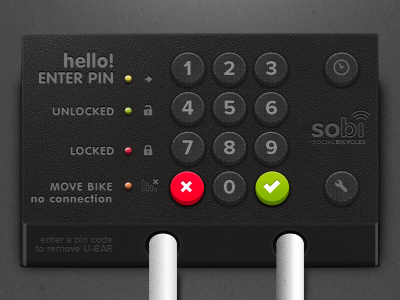SoBi - Pin Locker bike code keypad lock locker numpad pin pincode