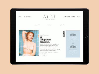 Online Magazine / Aire Mag blog blog design design designgrafico digital magazine magazine design typogaphy ux web webdesign