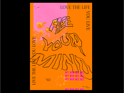 F R E E ✨🔮 font free layout love poster poster design psychedelic type type layout typography