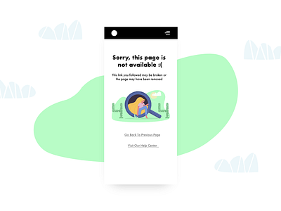 Daily UI 08: 404 Error Page 404 error dailyui dailyuichallenge design mobile app ui ux webdesign