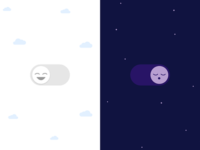Daily UI 15: On/Off Switch dailyui dailyuichallenge dark mode design light mode mobile app ui ux