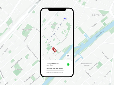 Daily UI 20: Location Tracker dailyui dailyuichallenge map mobile app ui ux