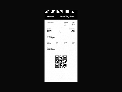 Daily UI 24: Boarding Pass dailyui dailyuichallenge mobile app ui ux