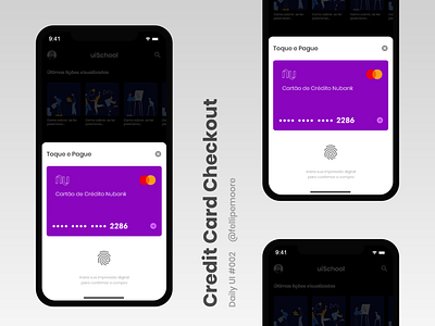 Credit Card Checkout // DailyUI 002 app dailyui mobile ui ui uidesign