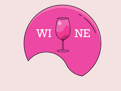 wine adobe illustrator design flat illustration logo minimal simple design vector