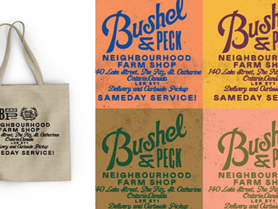 Bushel & Peck – 3/5 branding gold lunchbox karl hebert lettering