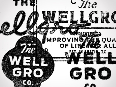 The Wellgro Co. austin goldlunchbox hebert karl logo texas typography wellgro