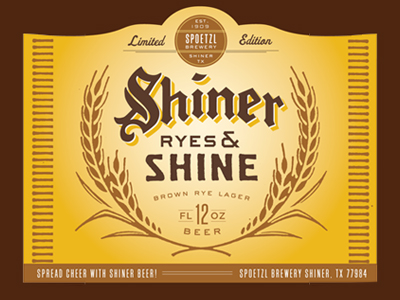 Shiner Ryes & Shine (proposed) by Karl Hébert on Dribbble