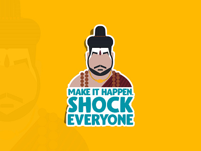 Make it happen - Digital Sticker cartooning digital sticker illustration sticker design tamil tamilnadu vector art viber sticker