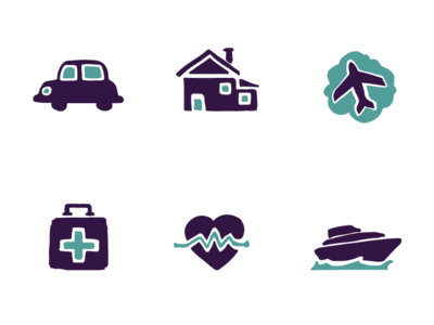 Insurance Icons design icon icon design illustration ui vector