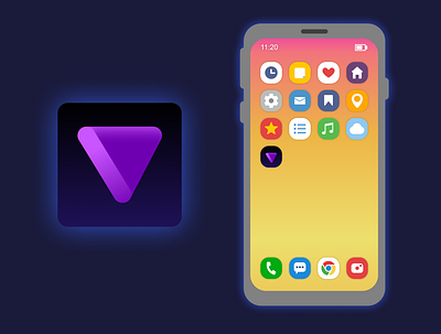 V App Icon app dailyui icon icon design logo ui vector