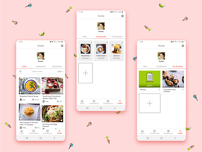 Dlish User Profile app dailyui design food app mobile recipe app ui user profile ux