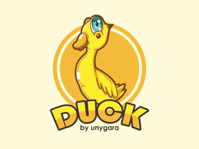 Duck Mascot Logo pet animal cute illustration design mascot logo duck