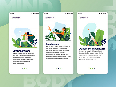 yoga poses screen app screen creative design graphicdesign illustration illustration art ui uidesign yoga yoga app yoga pose