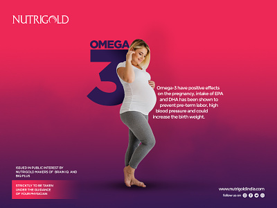 Social media post for Omega 3 for Pregnancy brand strategy branding creative design design graphic design identity social media